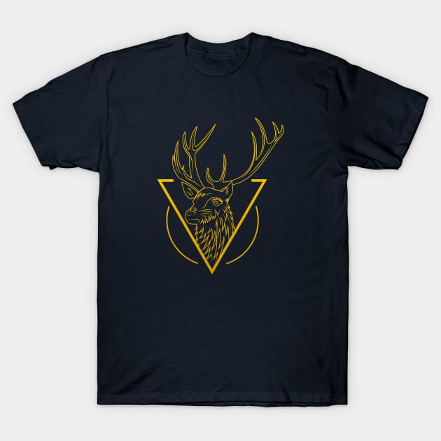 golden tribal deer T-Shirt by MINOUCHSTORE